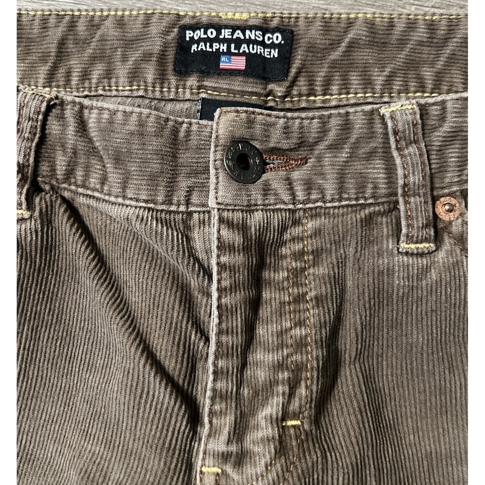 Ralph Lauren Polo Jeans Co Women's Brown Corduroy Boot Cut Pants Size 4 (30x31)